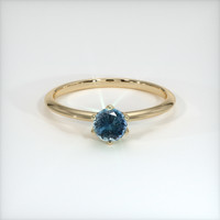 0.55 Ct. Sapphire Ring, 18K Yellow Gold 1