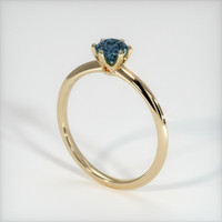 0.55 Ct. Sapphire Ring, 18K Yellow Gold 2