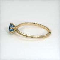 0.58 Ct. Greyish Blue Sapphire Ring, 18K Yellow Gold 4