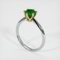 0.95 Ct. Emerald Ring, 18K Yellow & White 2