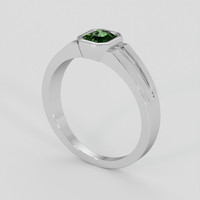 1.12 Ct. Green Sapphire Ring, Silver 2