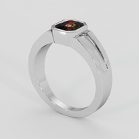 1.09 Ct. Pinkish Brown Sapphire Ring, 14K White Gold 2