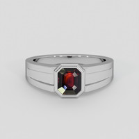 1.09 Ct. Pinkish Brown Sapphire Ring, 18K White Gold 1