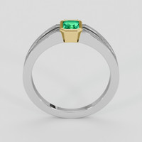 0.73 Ct. Emerald Ring, 18K Yellow & White 3