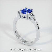 1.07 Ct. Blue Sapphire Ring, Platinum 950 2
