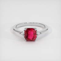 2.16 Ct. Ruby Ring, Platinum 950 1