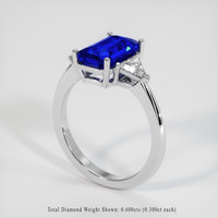 3.03 Ct. Blue Sapphire Ring, Platinum 950 2