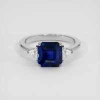 4.23 Ct. Blue Sapphire Ring, Platinum 950 1