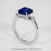 4.23 Ct. Blue Sapphire Ring, Platinum 950 2