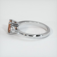 1.64 Ct. Orangish Brown Sapphire Ring, Platinum 950 4