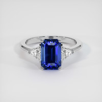 2.57 Ct. Blue Sapphire Ring, 10K White Gold 1