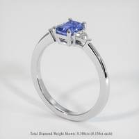 1.00 Ct. Sapphire Ring, 14K White Gold 2