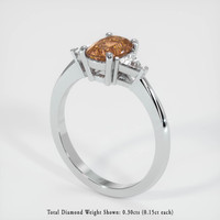 1.71 Ct. Sapphire Ring, 14K White Gold 2