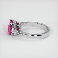 3.13 Ct. Pink Sapphire Ring, 18K White Gold 4