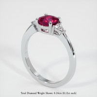 Ruby Ring 1.29 Ct. 18K White Gold Preview
