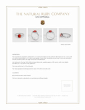 Ruby Ring 1.62 Ct., 18K White Gold Appraisal