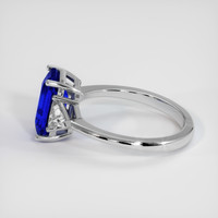 3.03 Ct. Blue Sapphire Ring, 18K White Gold 4