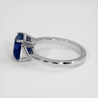 4.23 Ct. Blue Sapphire Ring, 18K White Gold 4