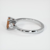 1.71 Ct. Orangish Brown Sapphire Ring, 18K White Gold 4