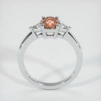 1.64 Ct. Orangish Brown Sapphire Ring, 18K White Gold 3
