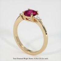 Ruby Ring 1.29 Ct., 14K Yellow Gold Preview