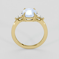 4.14 Ct. White Sapphire Ring, 14K Yellow Gold 3