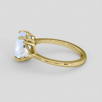 4.14 Ct. White Sapphire Ring, 14K Yellow Gold 4