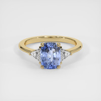 2.00 Ct. Blue Sapphire Ring, 14K Yellow Gold 1