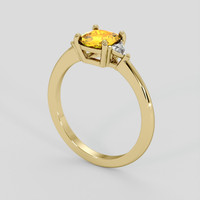 1.47 Ct. Orangish Yellow Sapphire Ring, 14K Yellow Gold 2