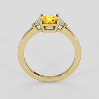 1.47 Ct. Orangish Yellow Sapphire Ring, 14K Yellow Gold 3