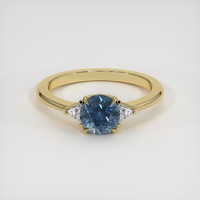 1.56 Ct. Blue Sapphire Ring, 14K Yellow Gold 1