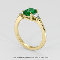 1.64 Ct. Emerald Ring, 18K Yellow Gold 2