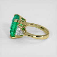 8.73 Ct. Emerald Ring, 18K Yellow Gold 4