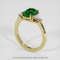1.80 Ct. Emerald Ring, 18K Yellow Gold 2