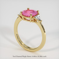 2.25 Ct. Padparadscha Sapphire Ring, 18K Yellow Gold 2