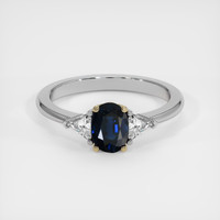 0.75 Ct. Sapphire Ring, 14K Yellow & White 1
