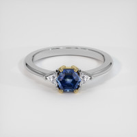 0.82 Ct. Sapphire Ring, 14K Yellow & White 1