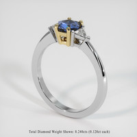 0.82 Ct. Sapphire Ring, 14K Yellow & White 2