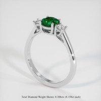 1.06 Ct. Emerald Ring, Platinum 950 2