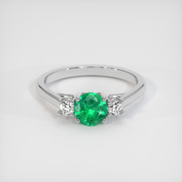 0.88 Ct. Emerald Ring, Platinum 950 1