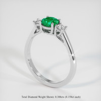 0.88 Ct. Emerald Ring, Platinum 950 2