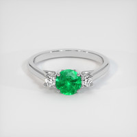 0.89 Ct. Emerald Ring, Platinum 950 1