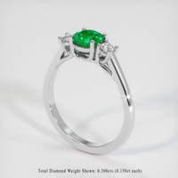 0.89 Ct. Emerald Ring, Platinum 950 2