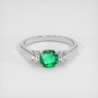 0.92 Ct. Emerald Ring, Platinum 950 1