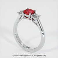 Ruby Ring 0.85 Ct., Platinum 950 Preview