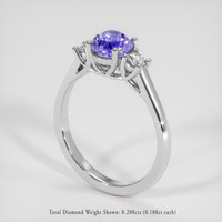 1.46 Ct. Violet Sapphire Ring, Platinum 950 2