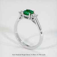 0.94 Ct. Emerald Ring, Platinum 950 2