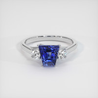 2.06 Ct. Blue Sapphire Ring, 10K White Gold 1