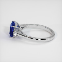2.06 Ct. Blue Sapphire Ring, 10K White Gold 4