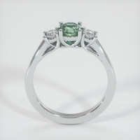0.79 Ct. Green Sapphire Ring, 10K White Gold 3